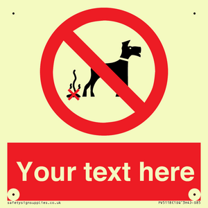 Custom No Dog Fouling Sign